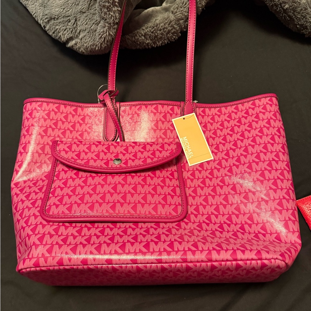 Michael Kors Fuchsia Logo Tote